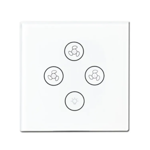 Tuya EU Glass Scene Switch - WiFi Touch Panel for Lights & Fans