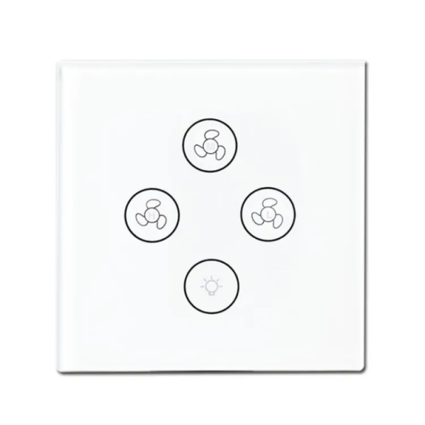 Tuya EU Glass Scene Switch - WiFi Touch Panel for Lights & Fans