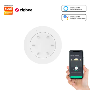 Tuya ZigBee Mini Knob Switch - Wireless Dimmer & Scene Controller for Alexa/Google