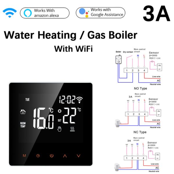 Tuya Smart Thermostat - WiFi FCU/Boiler & Floor Heating Controller - Image 4