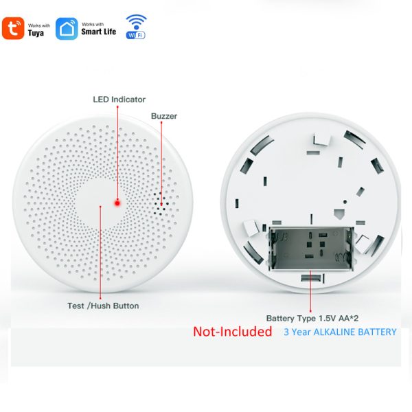 Tuya WiFi 2-in-1 Smoke & CO Detector - Smart Alarm w/ App Alerts - Image 4