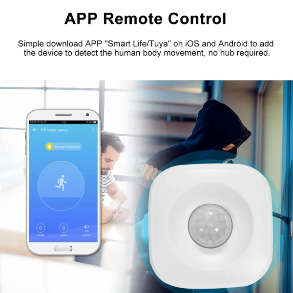 Tuya Motion Sensor - Zigbee/WiFi PIR Alarm, Google Home & Smart Life - Image 2