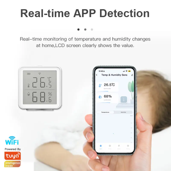 Tuya WiFi Climate Sensor - Wine Cellar & Greenhouse Monitor w/ Alexa - Image 2
