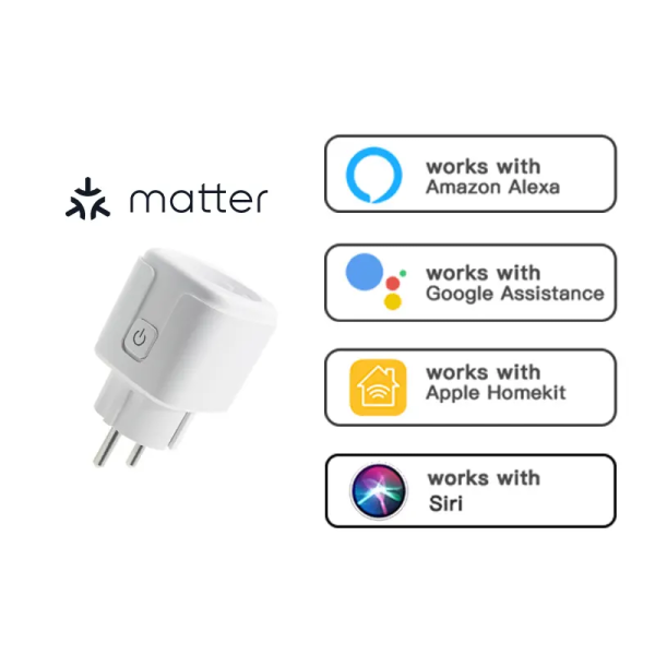 Matter Smart Plug (EU) - WiFi & Thread Enabled - Image 2