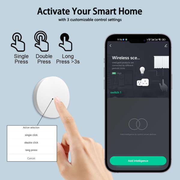 Tuya ZigBee Wireless Scene Switch - Voice Control & Smart Home Automation - Image 2