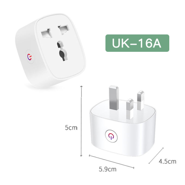 Tuya 16A Smart Travel Adapter - Universal WiFi Plug w/ Alexa/Google (100-240V) - Image 2