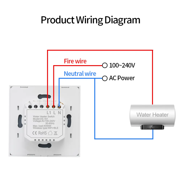 Tuya Smart Boiler Switch - 20A Heavy Duty, EU/US/BR, App/Timer Control - Image 4