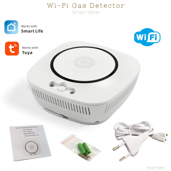 Tuya WiFi Gas Leak Detector - Auto Shutoff for LPG/CH4, Alexa/Google Alerts - Image 3
