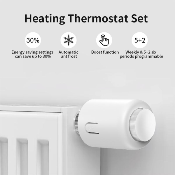 Tuya ZigBee Smart TRV Thermostat - Programmable Radiator Valve & Floor Heating Controller - Image 3