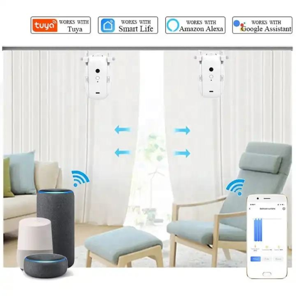 Tuya WiFi 3-in-1 Curtain Robot - Opener for Pleated/Roman/Roller Blinds w/ Alexa/Google - Image 3