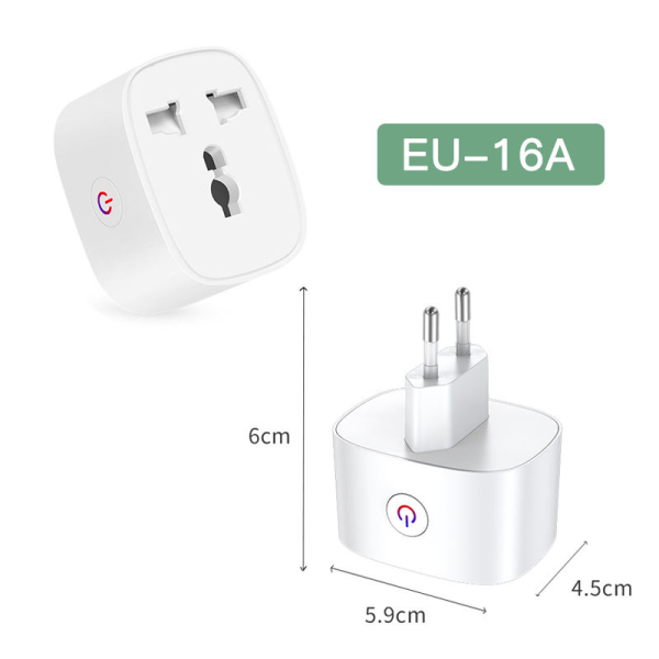 Tuya 16A Smart Travel Adapter - Universal WiFi Plug w/ Alexa/Google (100-240V) - Image 3