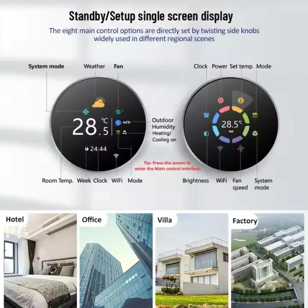 Tuya WiFi Smart Thermostat - Knob Control for HVAC & Floor Heating - Image 4