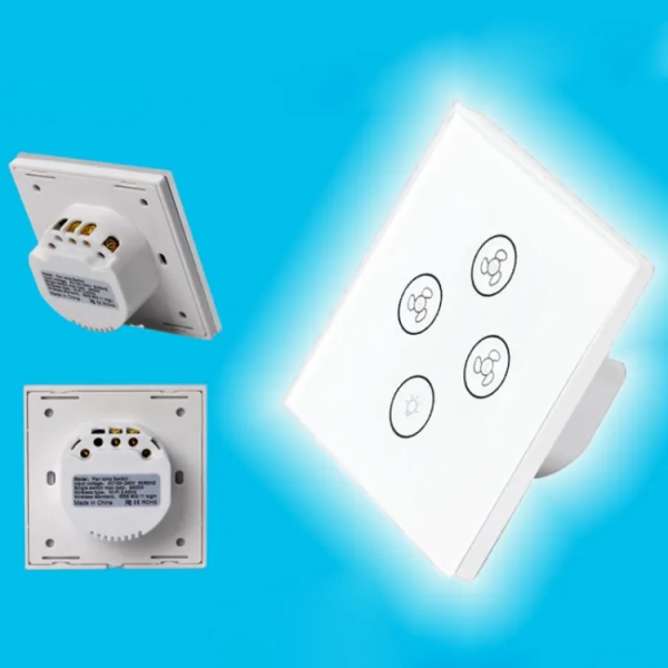 Tuya EU Glass Scene Switch - WiFi Touch Panel for Lights & Fans - Image 3