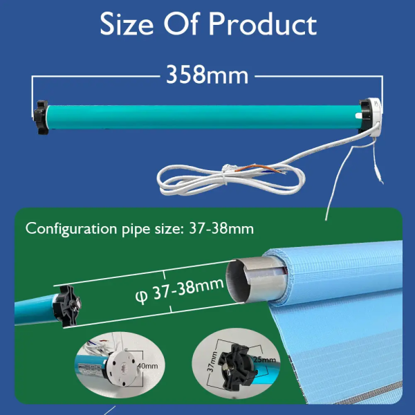 2N Strong Smart Curtain Motor - WiFi/Matter/Thread, 38mm Tube Heavy-Duty - Image 4