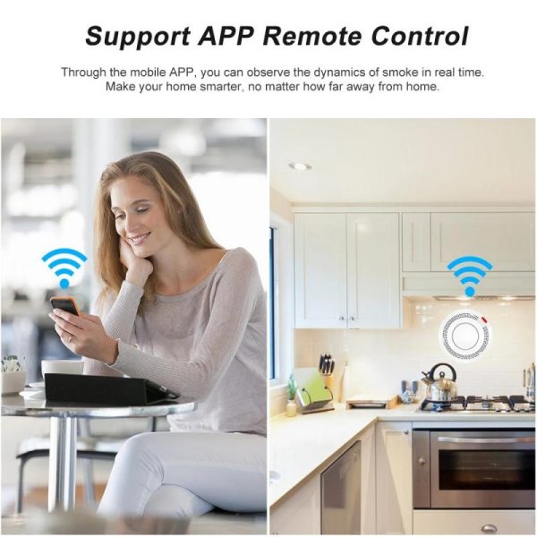 Tuya WiFi Smoke & Fire Detector - Home Security Alarm System - Image 3