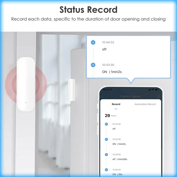 Tuya WiFi Smart Door/Window Contact Sensor for Home Security - Image 4