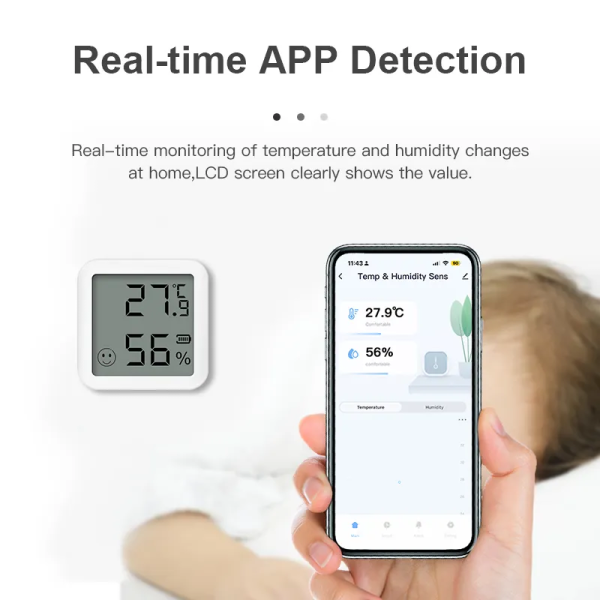 Tuya Smart Climate Sensor - LCD Temp/Humidity Monitor for Wine Cellars & Greenhouses - Image 4
