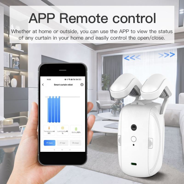 Tuya WiFi 3-in-1 Curtain Robot - Opener for Pleated/Roman/Roller Blinds w/ Alexa/Google - Image 4
