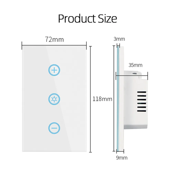 Tuya Smart Dimmer Switch - WiFi LED Dimming, Alexa/Google & Scene Panel - Image 3