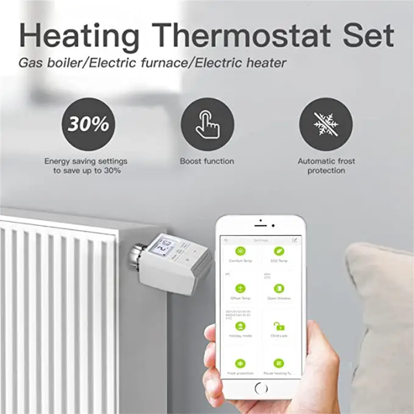 Tuya WiFi/ZigBee Smart Thermostatic Radiator Valves & Underfloor Controller - Image 4