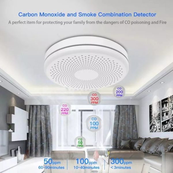 Tuya WiFi 2-in-1 Smoke & CO Detector - Smart Alarm w/ App Alerts - Image 2
