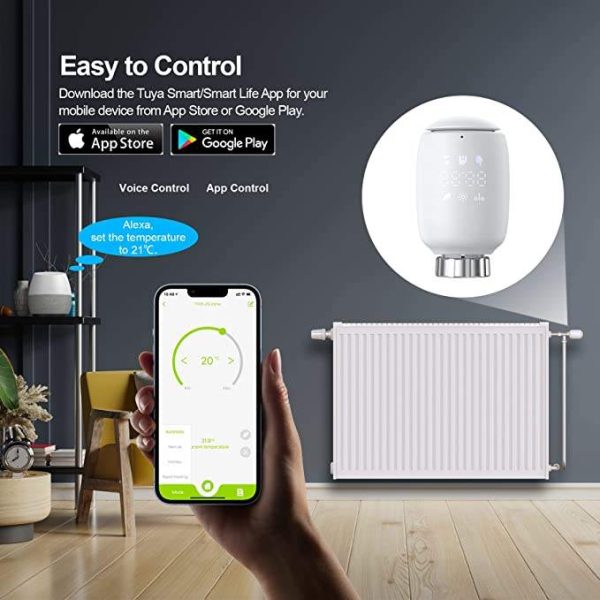 Tuya Smart Radiator Thermostat - WiFi/Zigbee/BLE Programmable TRV - Image 4