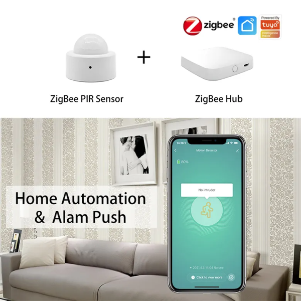 Tuya Zigbee/WiFi PIR Sensor – Security Alarm w/ Smart Life & Voice Automation - Image 5
