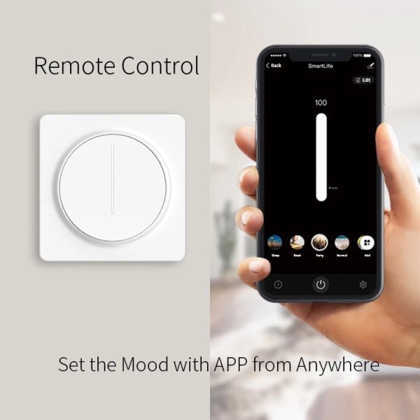 Tuya Smart Dimmer Switch - Alexa/Google Voice, WiFi LED Control - Image 3