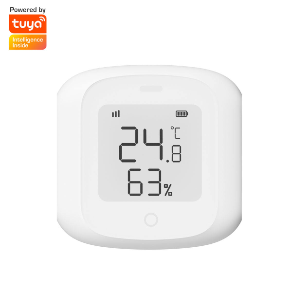 Tuya Mini Smart Sensor with LCD - WiFi/Zigbee Temp & Humidity Monitor for Android/iOS