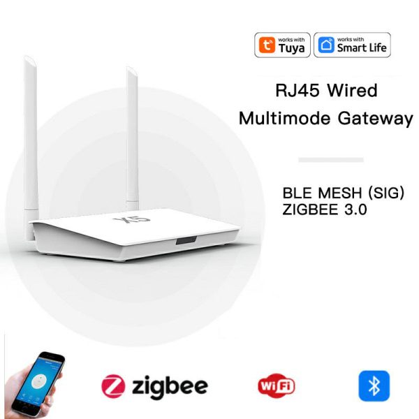 Tuya Wired Multi-Protocol Hub (Zigbee 3.0/BLE) with Global Adapter - Image 2
