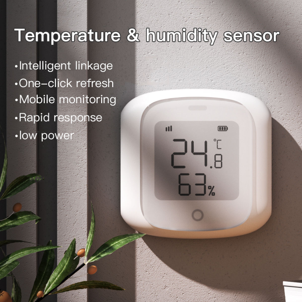 Tuya Mini Smart Sensor with LCD - WiFi/Zigbee Temp & Humidity Monitor for Android/iOS - Image 2