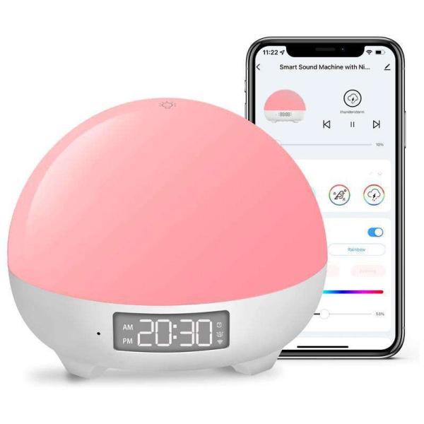 Smart Baby Night Light with Cry Detection & White Noise Machine