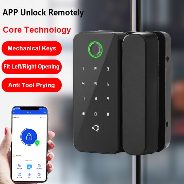 Biometric & IC Card Smart Lock with Remote Access for Steel Security Doors - Image 2