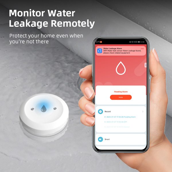 Zigbee Water Leak Sensor - IP67 Flood Detector, 5-Year Battery, Works with Home Assistant & Tuya - Image 2