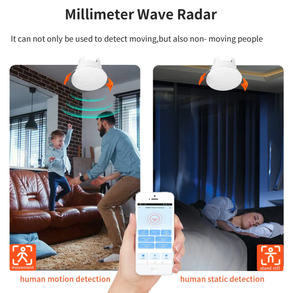 Tuya Dual-Band Radar Human Presence Sensor with WiFi/Zigbee - Image 2