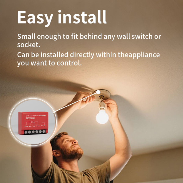 Dry Contact WiFi Smart Relay with Power Monitoring & Voice Control - Image 3