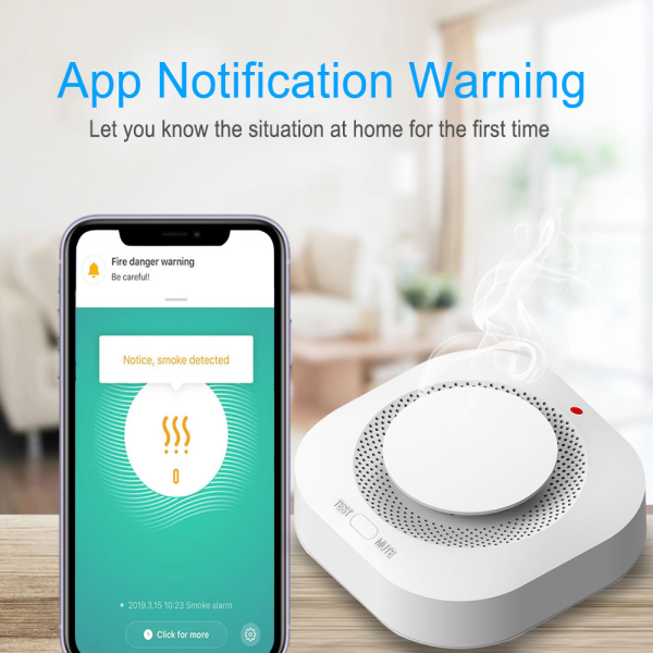 Tuya WiFi Smoke & Fire Alarm - Wireless Detector w/ App Alerts & 85dB Siren - Image 3