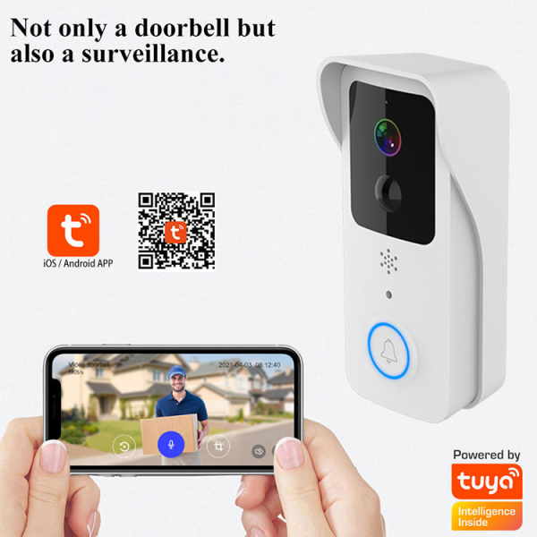 Smart WiFi Video Doorbell for Glass Doors – 1080P, Waterproof & Motion Detection - Image 4