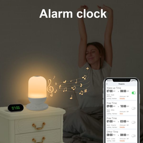 Portable Rechargeable White Noise Machine with Night Light & Timer - Image 3