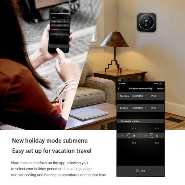 WiFi Smart Thermostat for 24VAC Absorption Heat Pumps with Pressure Control - Image 4