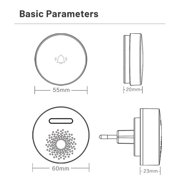 Self-Powered 433MHz Wireless Doorbell System with Strobe Alarm & Detectors - Image 5