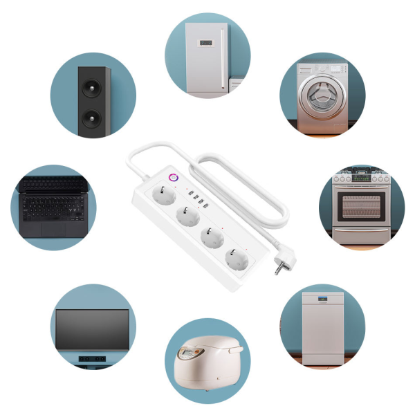 Smart Power Strip with 4 USB Ports & EU Plugs – Alexa/Google Voice & App Control - Image 5