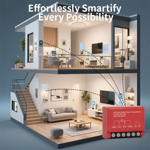 Dry Contact WiFi Smart Relay with Power Monitoring & Voice Control - Image 5
