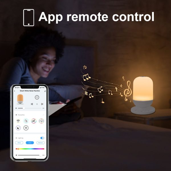 Portable Rechargeable White Noise Machine with Night Light & Timer - Image 4