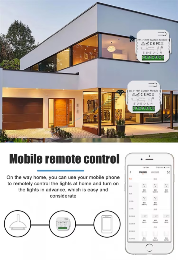 Tuya WiFi Zigbee Roller Shutter Blinds Module with Alexa & Google ...