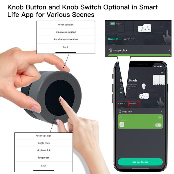 Smart Knob Scene & Light Dimmer Switch | Tuya Remote Control - Image 5