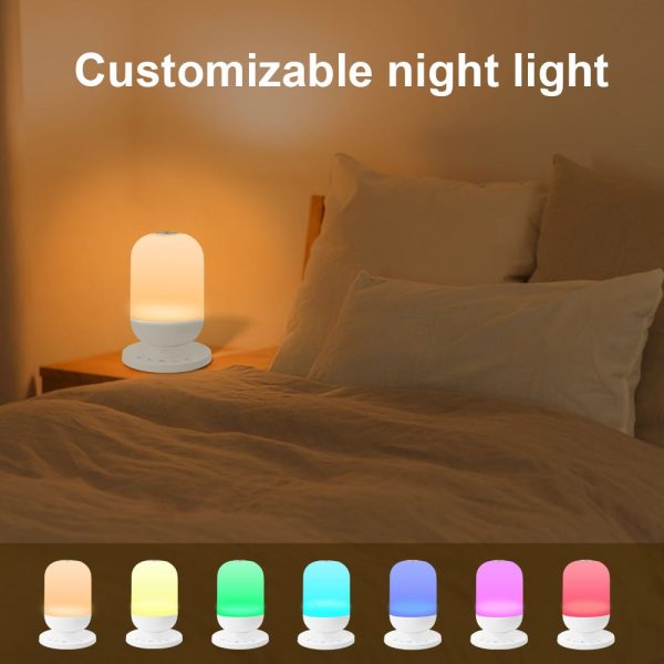 Portable Rechargeable White Noise Machine with Night Light & Timer - Image 5