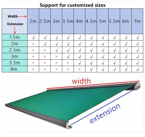 Automatic Retractable Outdoor Awning with Cassette Sun Shade - Image 7