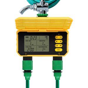 Dual-Outlet Solar-Powered Smart Irrigation Controller with Rain Sensor & Child Lock