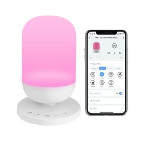 Portable Rechargeable White Noise Machine with Night Light & Timer